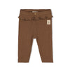 Meisjes Legging pointelle rib - Lucky Bloombird van Feetje in de kleur Bruin in maat 92.