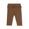 Meisjes Legging pointelle rib - Lucky Bloombird van Feetje in de kleur Bruin in maat 92.
