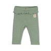 Meisjes Legging pointelle rib - Lucky Bloombird van Feetje in de kleur Jade Groen in maat 92.