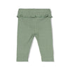 Meisjes Legging pointelle rib - Lucky Bloombird van Feetje in de kleur Jade Groen in maat 92.