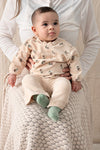 Meisjes Flare broek velours rib - Lucky Bloombird van Feetje in de kleur Offwhite in maat 92.
