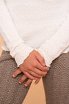 Meisjes Top ls structure van Geisha in de kleur Off-white in maat 176.