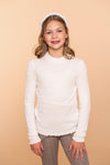Meisjes Top ls structure van Geisha in de kleur Off-white in maat 176.