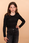 Meisjes Top ls sparkle van Geisha in de kleur Black in maat 176.