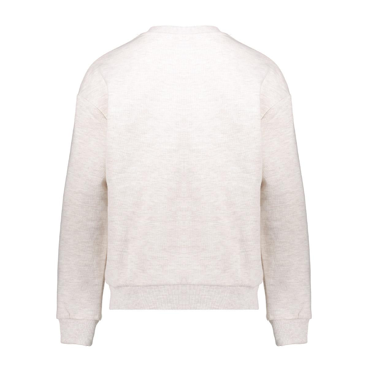 Meisjes Sweat bow van Geisha in de kleur Beige melange / black in maat 176.