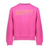 Meisjes Sweater happy van Geisha in de kleur Fuchsia in maat 176.