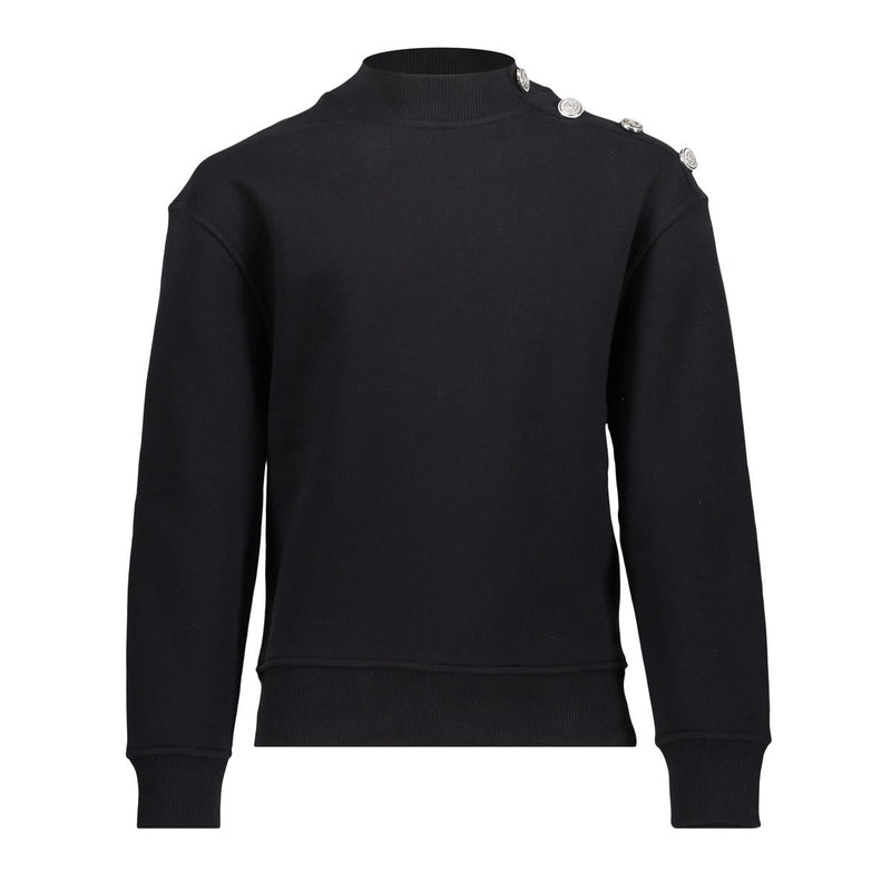 Meisjes Sweater buttons at shoulder van Geisha in de kleur Black in maat 176.