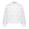 Meisjes Blouse hearts van Geisha in de kleur White/black in maat 176.