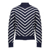 Meisjes Pullover stripes turtle van Geisha in de kleur Navy/off-white in maat 176.