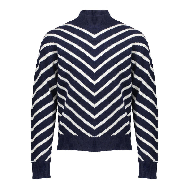 Meisjes Pullover stripes turtle van Geisha in de kleur Navy/off-white in maat 176.