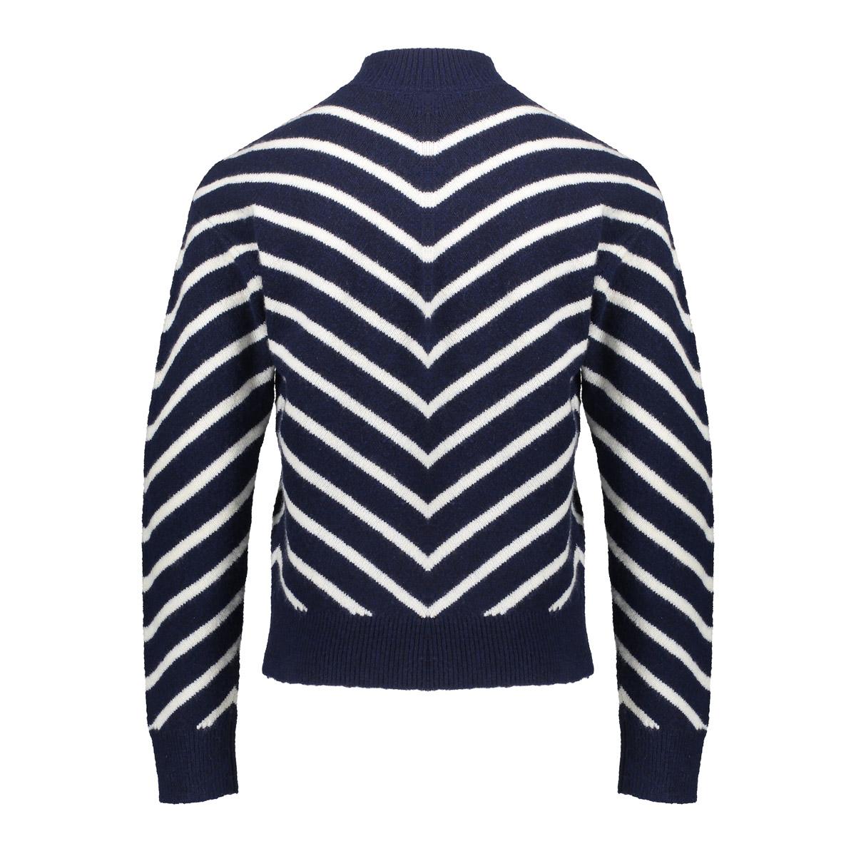 Meisjes Pullover stripes turtle van Geisha in de kleur Navy/off-white in maat 176.