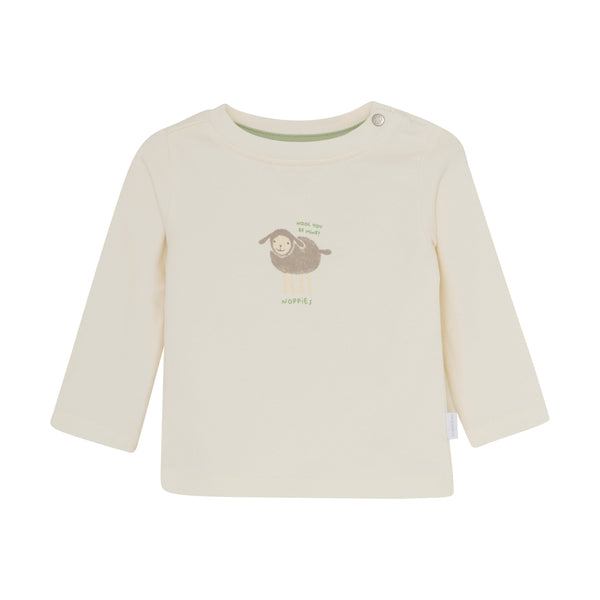 Unisexs Unisex Tee Sjeba long sleeve van Noppies in de kleur White in maat 68.