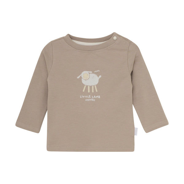 Unisexs Unisex Tee Sjeba long sleeve van Noppies in de kleur Brown in maat 68.