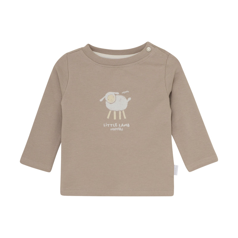 Unisexs Unisex Tee Sjeba long sleeve van Noppies in de kleur Brown in maat 68.
