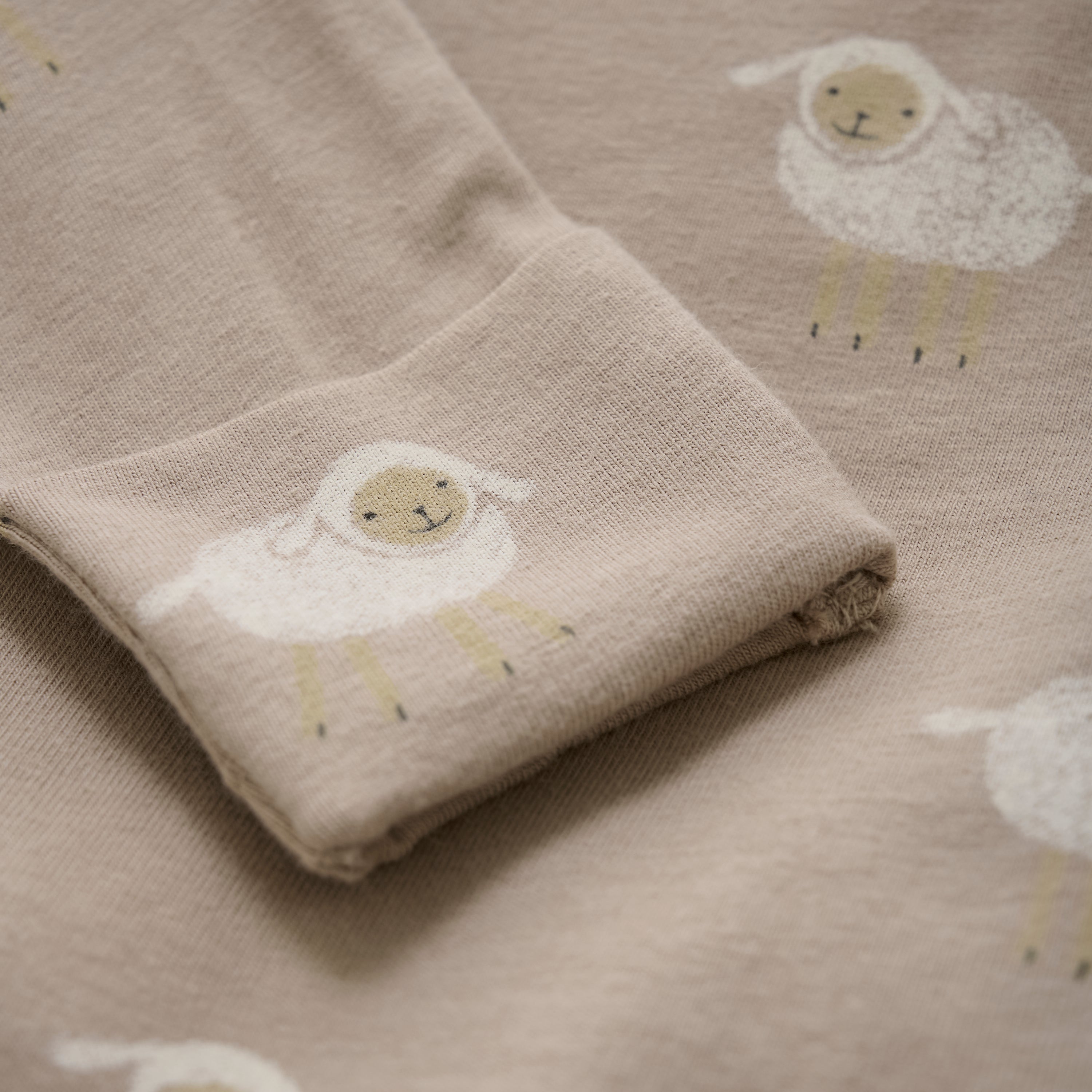 Unisexs Unisex Tee Sybaris long sleeve van Noppies in de kleur Sand in maat 68.