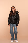 Meisjes Jacket black boxy van Geisha in de kleur Black in maat 176.