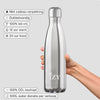 Izy Thermosfles - Zilver - 500 ml TO -Go -geïsoleerde waterflessen