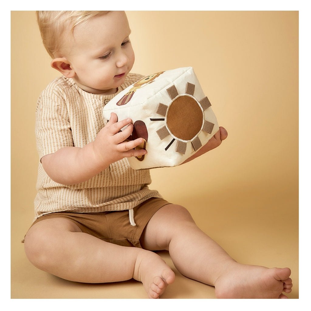 Jasmijnstof kubus-Creme - Circus