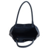Zebra Natural bag kartel met drukknoop - Jeansblauw