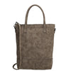 Zebra Natural bag kartel met rits - Donkerbruin