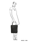 Zebra Natural bag kartel met rits - Donkerbruin