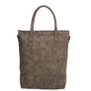 Zebra Natural bag kartel met rits - Donkerbruin