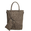Zebra Natural bag kartel met rits - Donkerbruin