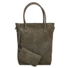 Zebra Natural bag kartel met rits - Legergroen