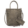 Zebra Natural bag kartel met rits - Legergroen
