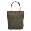 Zebra Natural bag kartel met rits - Legergroen