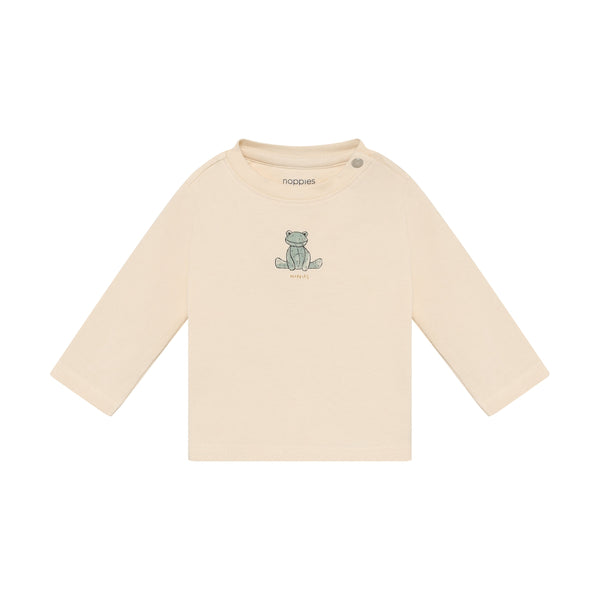 Jongens Tee LS van Noppies in de kleur Buttercream in maat 62.