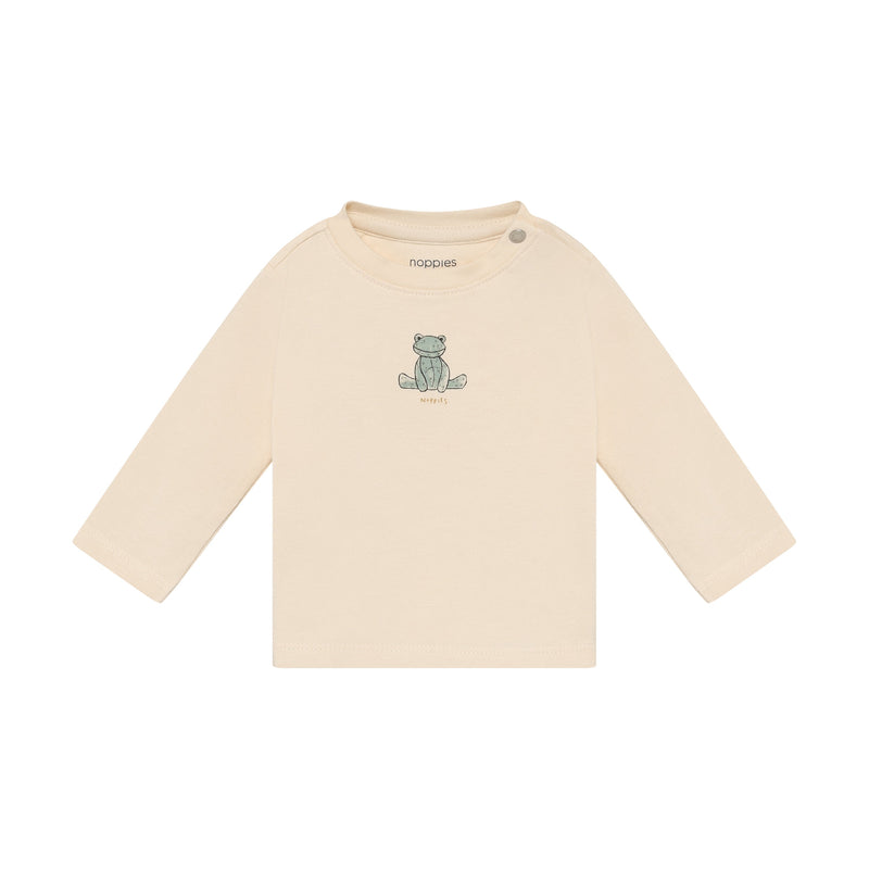 Jongens Tee LS van Noppies in de kleur Buttercream in maat 62.