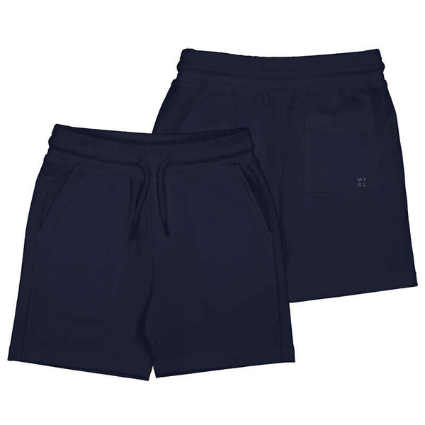 Jongens Basic fleece shorts           van Mayoral in de kleur Navy       in maat 128.