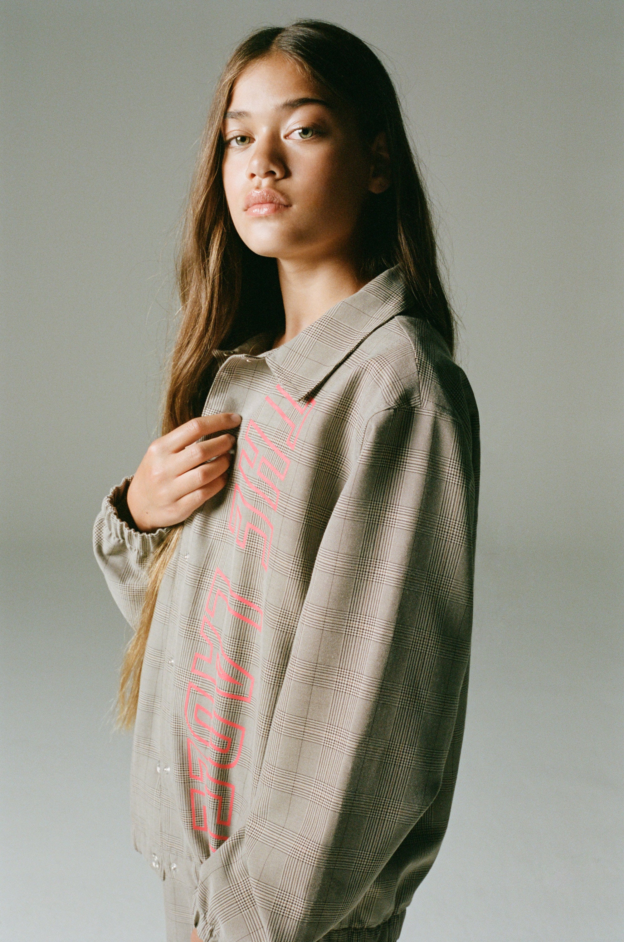 ALIX Mini CHECK BOMBER JACKET