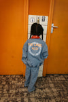 Meisjes Denim Jacket van ALIX Mini in de kleur Denim Blue in maat 158-164.