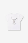 Meisjes T-Shirt van ALIX Mini in de kleur Soft White in maat 158-164.