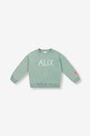 Meisjes Sweater van ALIX Mini in de kleur Soft Jade in maat 158-164.