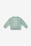 Meisjes Sweater van ALIX Mini in de kleur Soft Jade in maat 158-164.