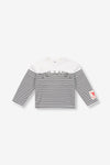 Meisjes Sweater van ALIX Mini in de kleur Soft White in maat 158-164.