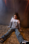 Meisjes Sweater van ALIX Mini in de kleur Soft White in maat 158-164.