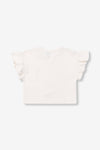 Meisjes Top van  in de kleur Cream in maat 146-152.