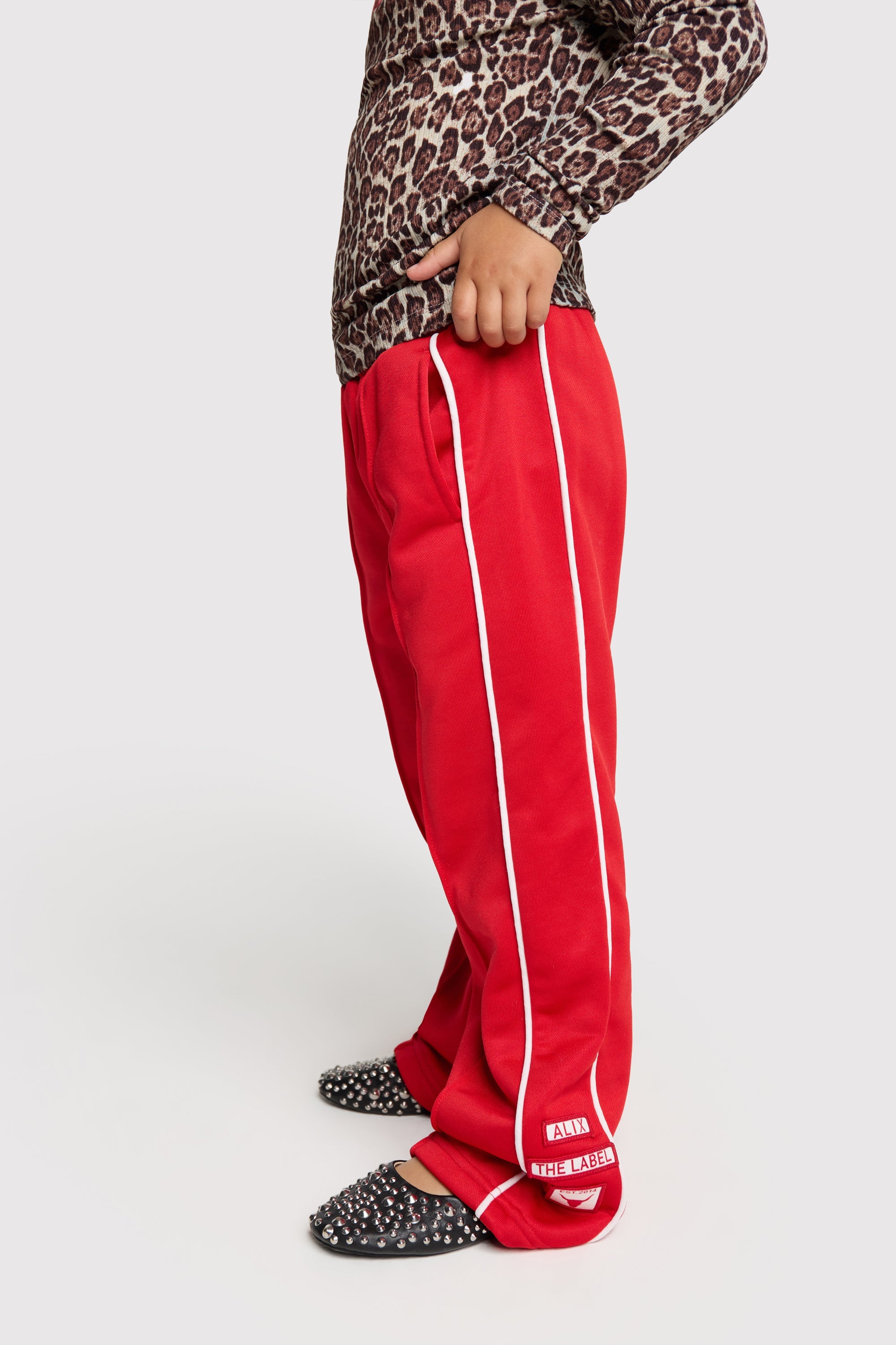 Meisjes Pants van ALIX Mini in de kleur Bright Red in maat 158-164.