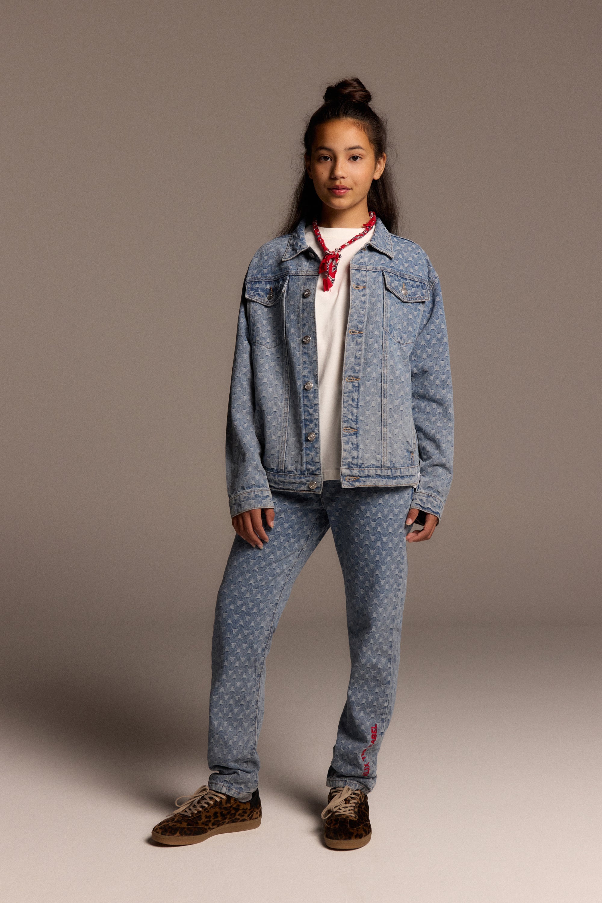 Meisjes Jeans van ALIX Mini in de kleur Denim Blue in maat 158-164.