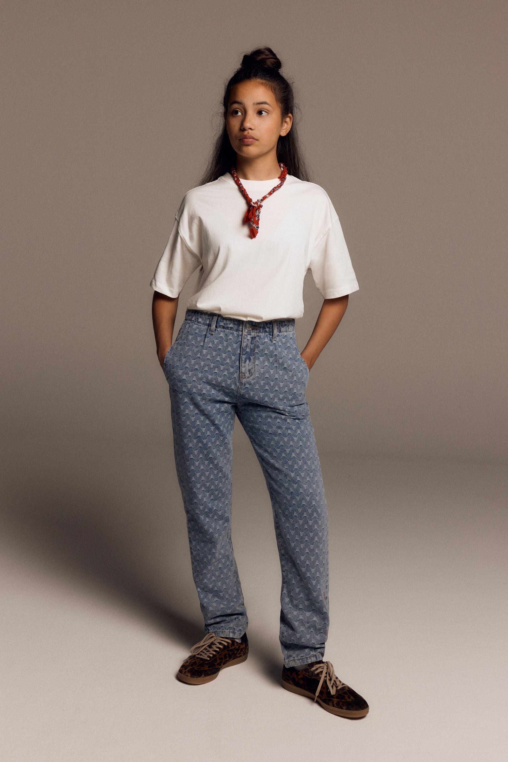 Meisjes Jeans van ALIX Mini in de kleur Denim Blue in maat 158-164.