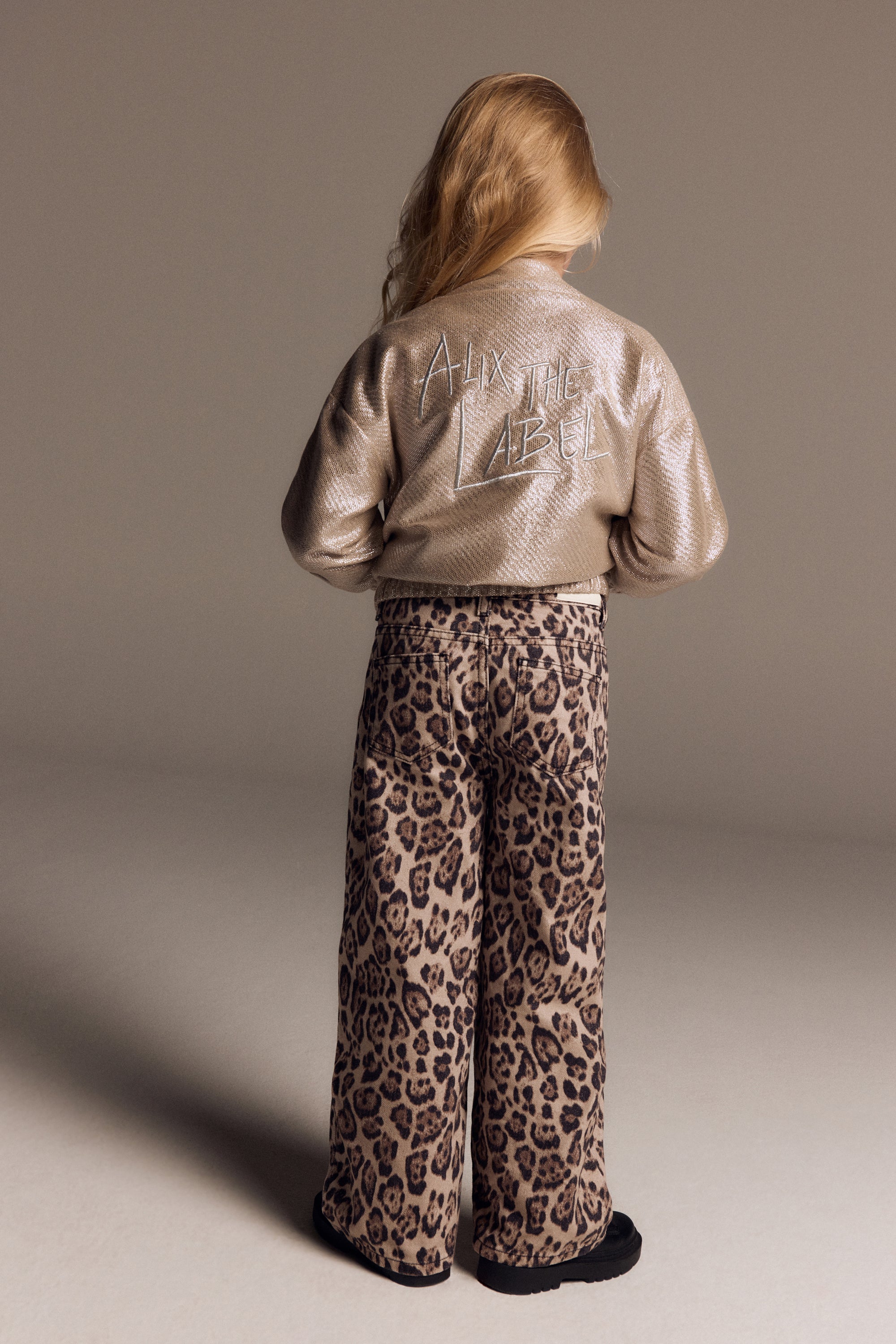 Meisjes Pants Wide Leg AOP van ALIX Mini in de kleur Animal in maat 158-164.
