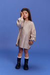 Meisjes Sweatdress van ALIX Mini in de kleur Silver in maat 134-140.