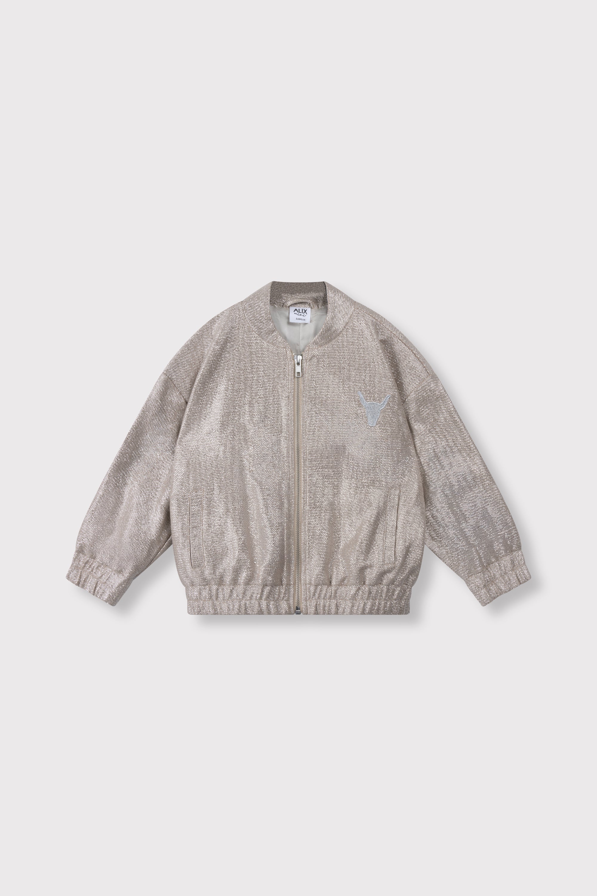 Meisjes Sweat Cardigan van ALIX Mini in de kleur Silver in maat 158-164.