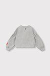 Meisjes Sweater van ALIX Mini in de kleur Soft grey melange in maat 158-164.