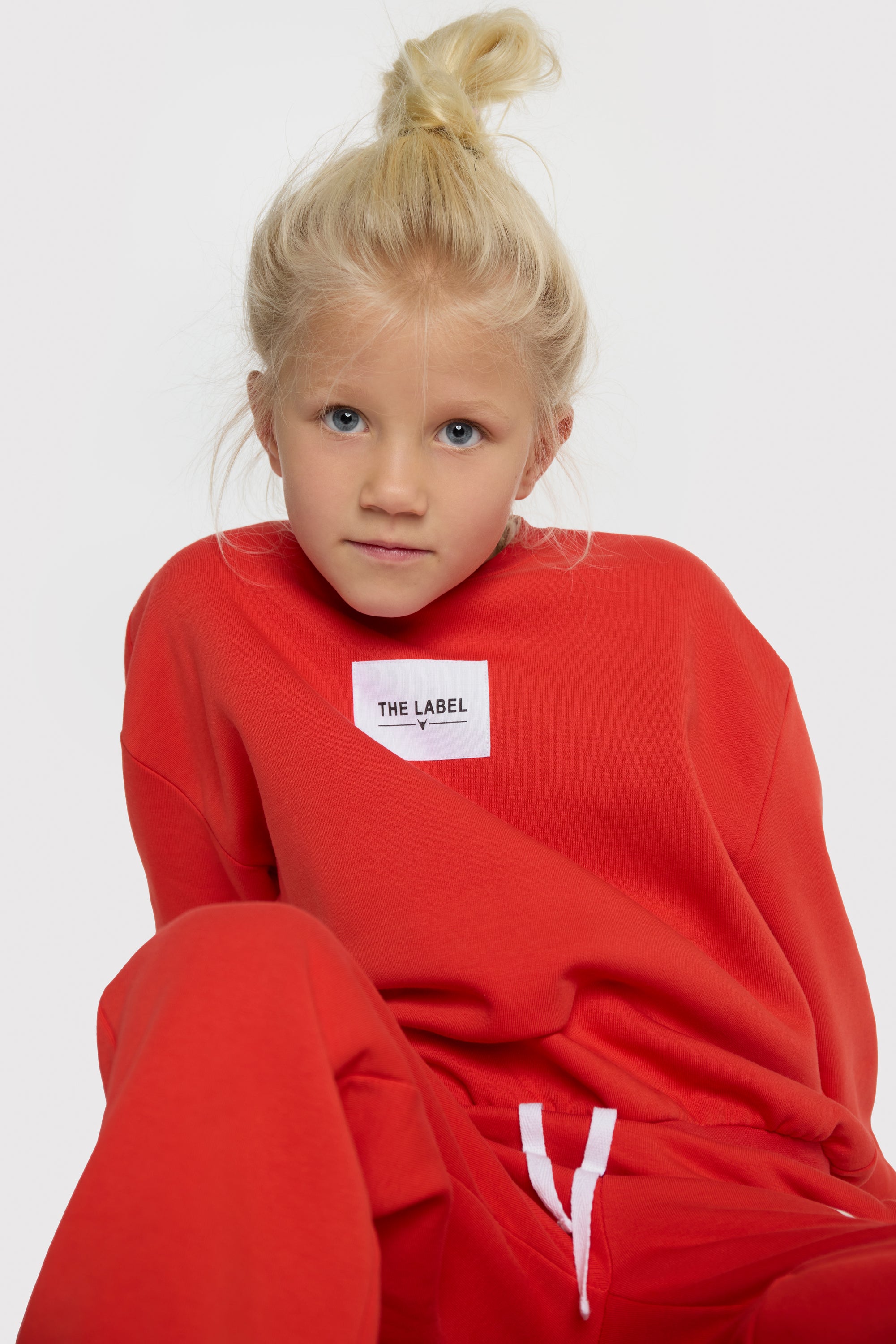 Meisjes Sweater van ALIX Mini in de kleur Bright Red in maat 158-164.