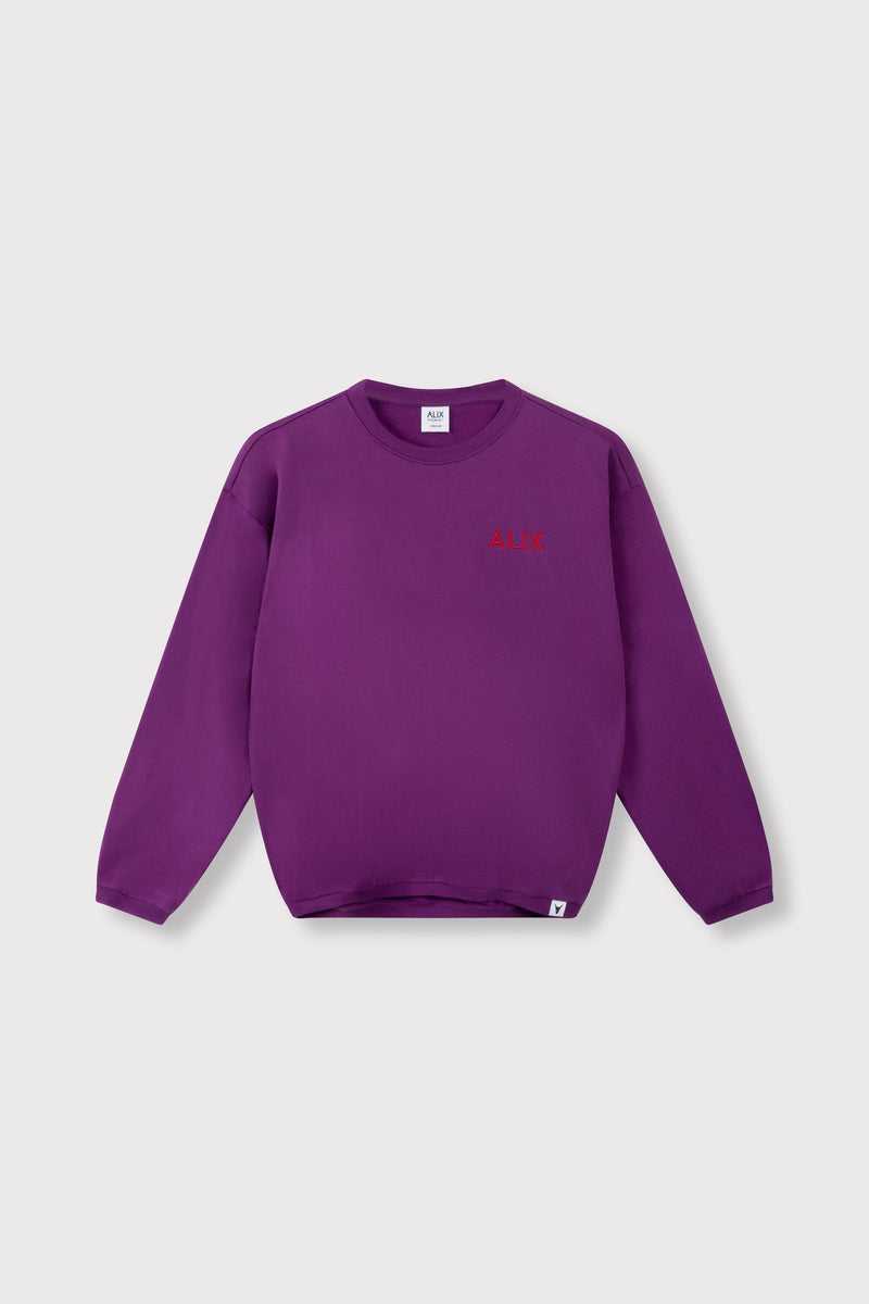 Meisjes Sweater van ALIX Mini in de kleur Purple magic in maat 158-164.
